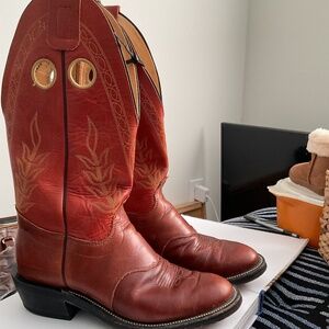 Vintage Olathe Burnished Cow leather cowboy boots